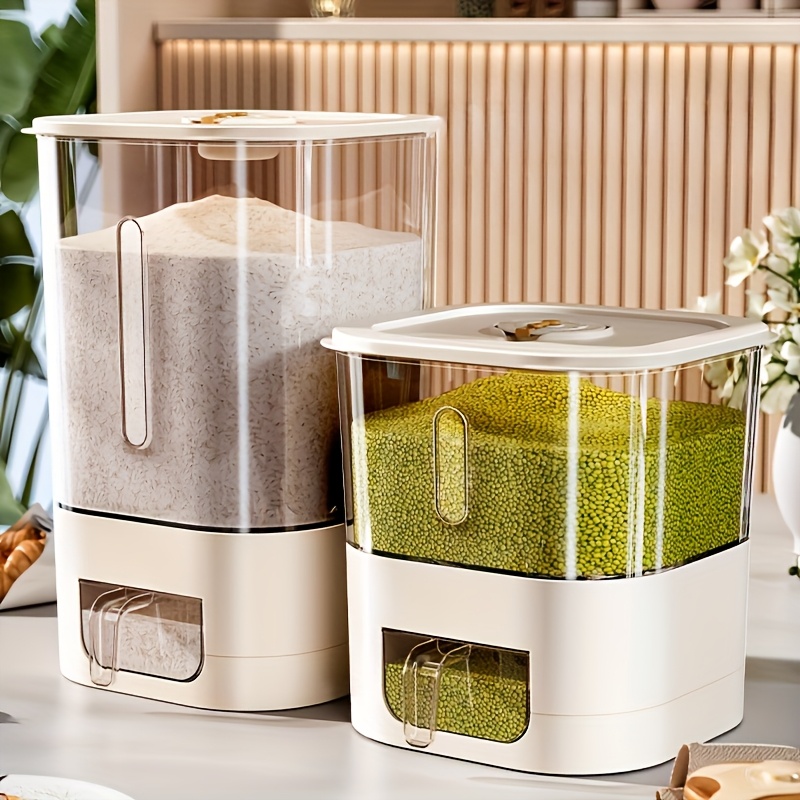 Kitchen Gadgets Organizer - 14LB 쌀 디스펜서, 뚜껑이 있는 대용량