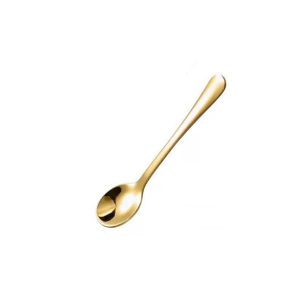 Kitchen Gadgets Gold - 10pcs 휴대용 스테인레스 스틸 작은 스푼