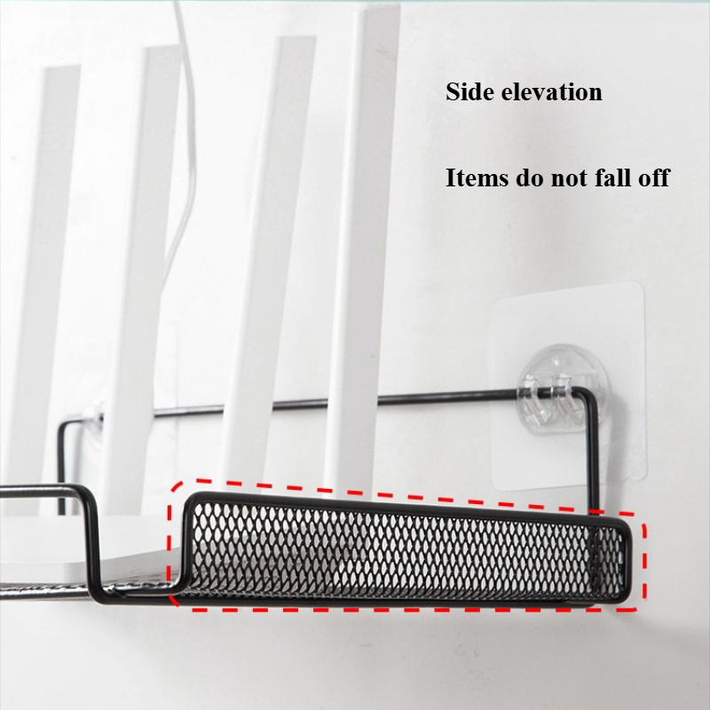 드릴 없이 설치 가능한 벽걸이형 라우터 선반, 금속망  - Kitchen Gadgets Organizer 리뷰 및 가격
