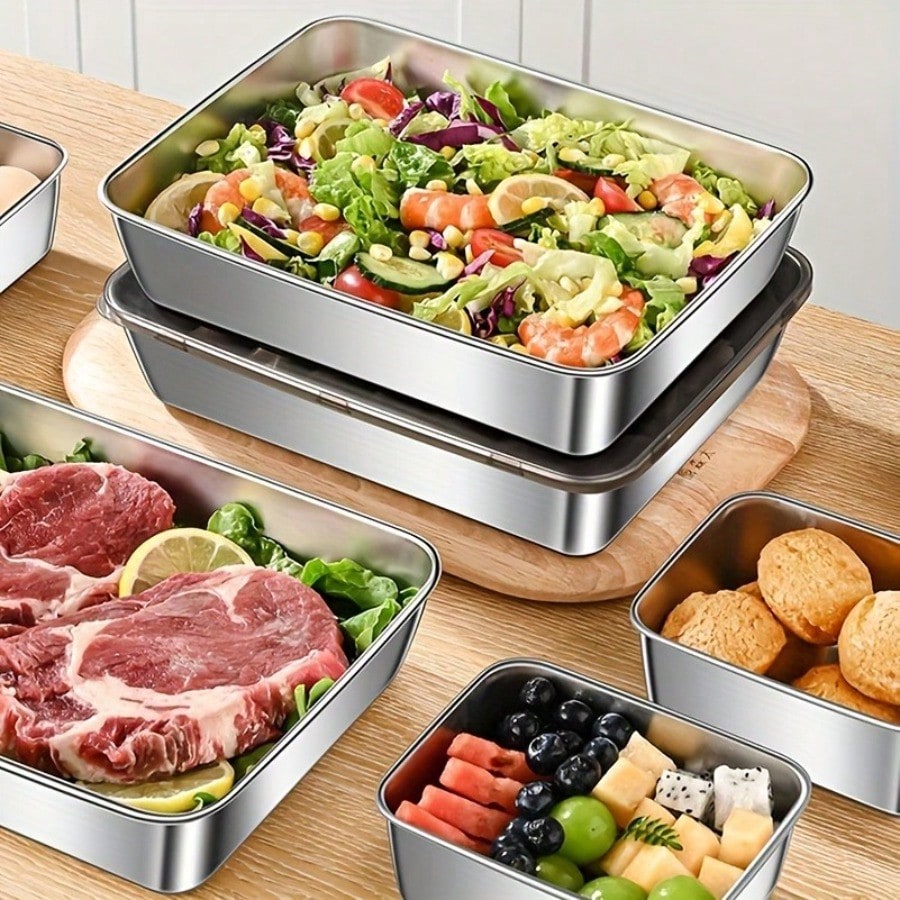 5개입 프리미엄 누수 방지 스테인리스 스틸 식품 보관  - Kitchen Gadgets Organizer 리뷰 및 가격