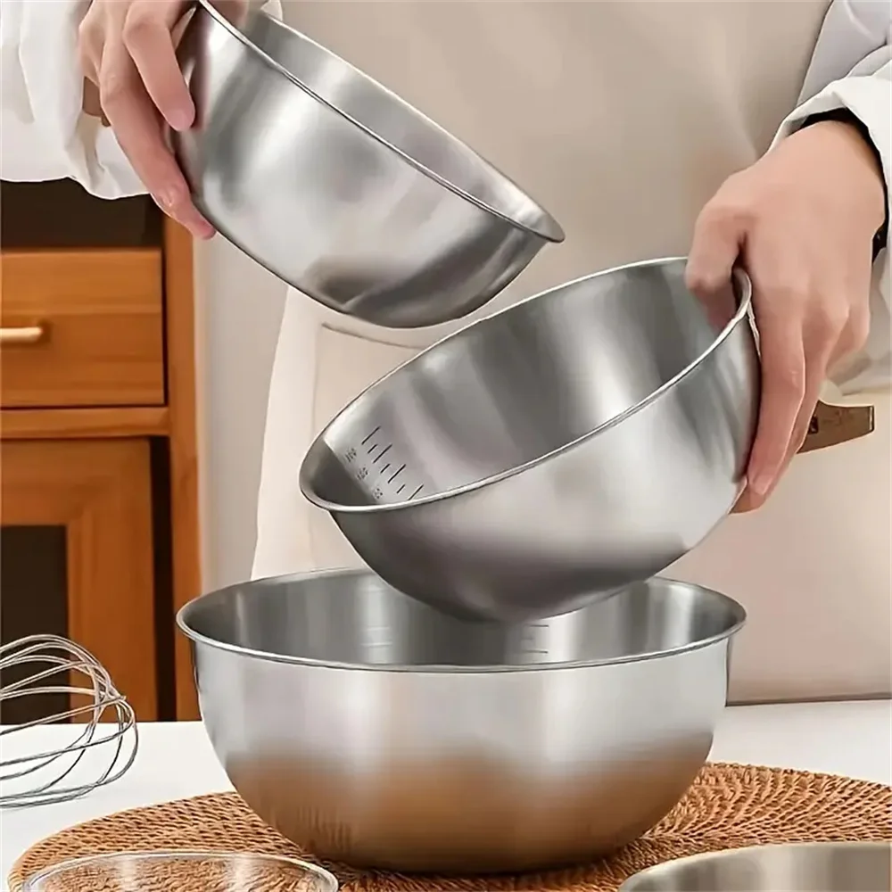 2026년형 스테인리스 스틸 믹싱 볼 세트, 눈금 표시 - Kitchen Gadgets Organizer 리뷰 및 가격