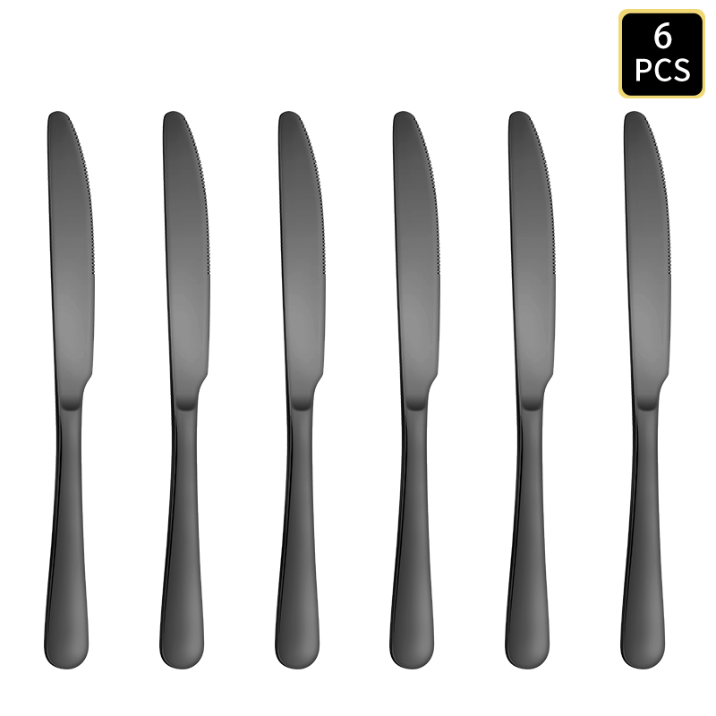 4/6/16/24개입 블랙 스테인리스 스틸 커트러리 세 - Kitchen Gadgets Gold 리뷰 및 가격