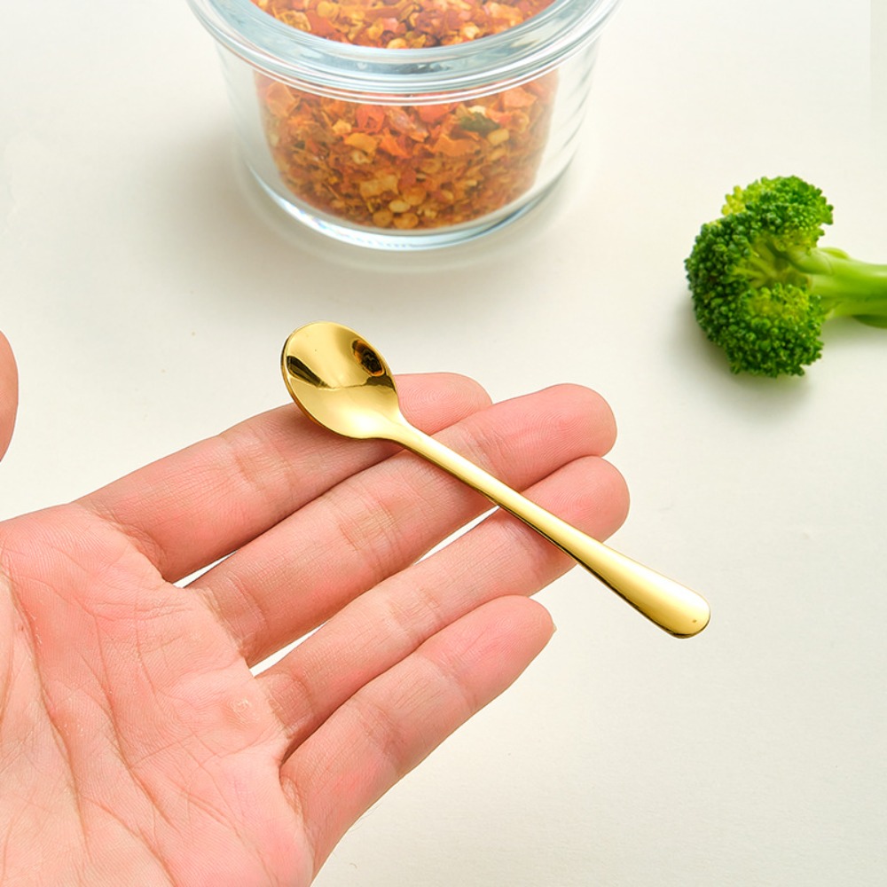 10pcs 휴대용 스테인레스 스틸 작은 스푼 내구성 부 - Kitchen Gadgets Gold 리뷰 및 가격